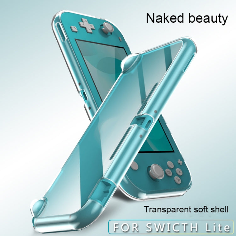 Transparent TPU Soft Protective Shell Drop Resistance for Nintendo Switch Lite(White)
