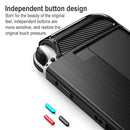 Carbon Fiber TPU Shockproof Protective Case For Nintendo Switch OLED(Black)