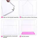 Household Children Printing Play Tent Small Game House with Passageway (Pink)