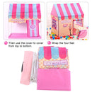 Household Children Printing Play Tent Small Game House with Passageway (Pink)