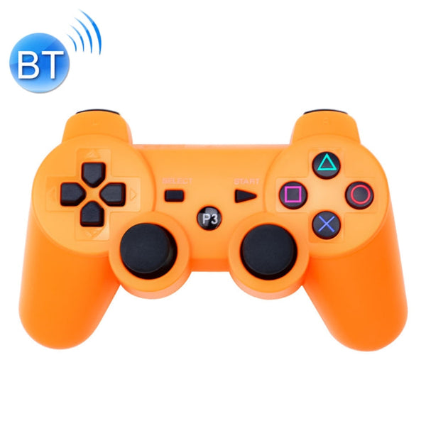 Snowflake Button Wireless Bluetooth Gamepad Game Controller for PS3(Orange)
