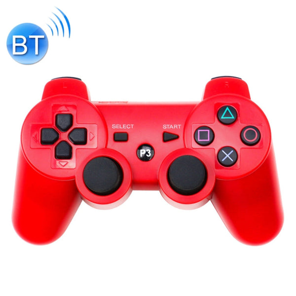 Snowflake Button Wireless Bluetooth Gamepad Game Controller for PS3(Red)