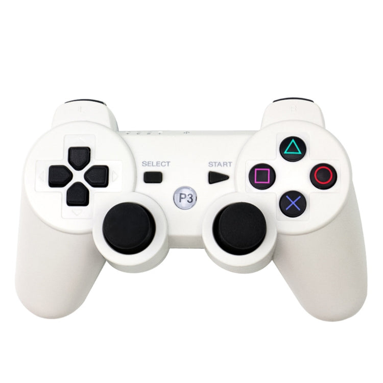 Snowflake Button Wireless Bluetooth Gamepad Game Controller for PS3(White)
