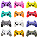 Snowflake Button Wireless Bluetooth Gamepad Game Controller for PS3(White)