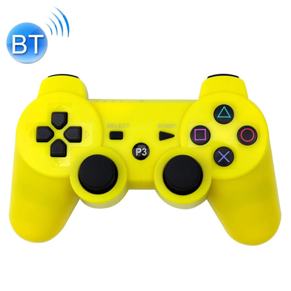 Snowflake Button Wireless Bluetooth Gamepad Game Controller for PS3(Yellow)