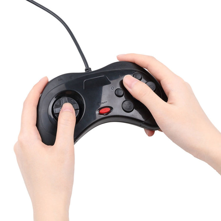 USB Computer Game Handle Controller for Sega Saturn(Black)