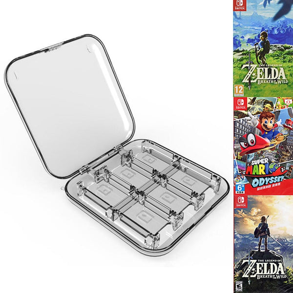 12 in 1 Box Memory Card Holder Box for Nintendo Switch(Silver)