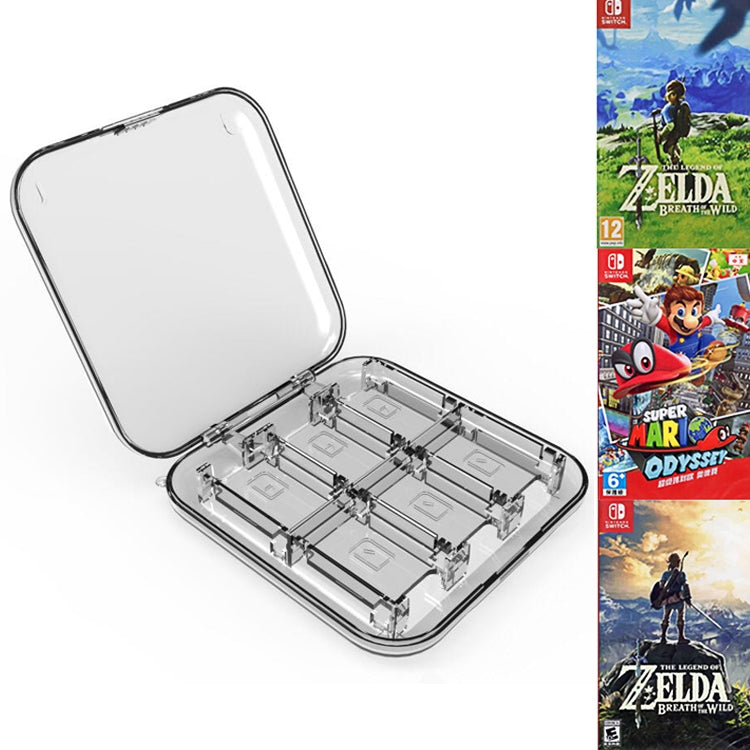 12 in 1 Box Memory Card Holder Box for Nintendo Switch(Silver)