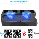 KJH P5-010-2 Multi-function Charging Cooling Fan Base with Storage Tray Bracket For PS5 De / UHD