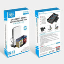 KJH P5-010-2 Multi-function Charging Cooling Fan Base with Storage Tray Bracket For PS5 De / UHD