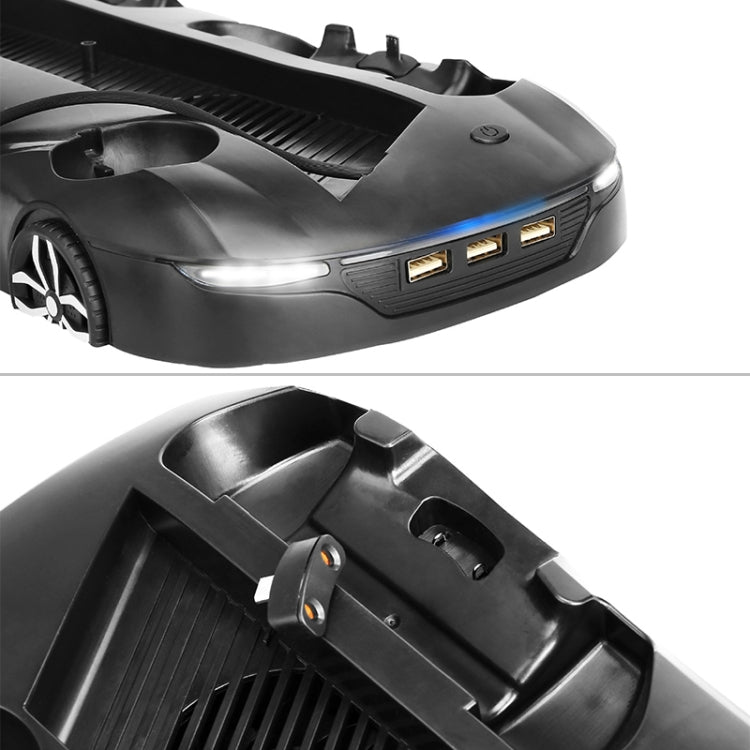 Multi-function Host Machine Dissipate Heat Charging Base Holder for PS4 Pro / Slim(White)