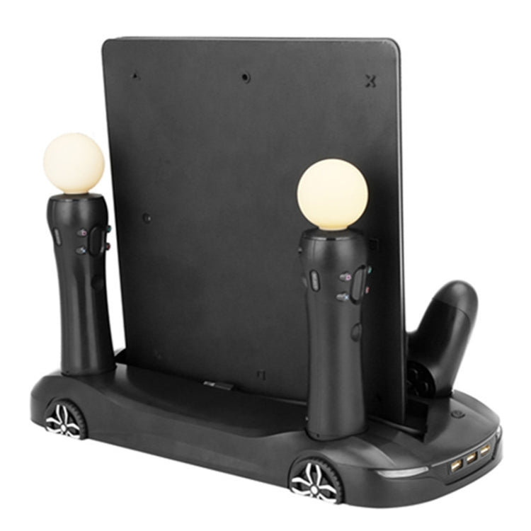 Multi-function Host Machine Dissipate Heat Charging Base Holder for PS4 Pro / Slim(White)