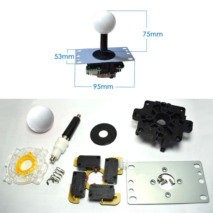 Game Machine Rocker Handle Boxing King Street Fighter Accessories (White)