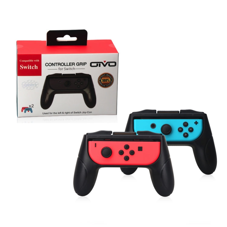 OIVO 2 PCS Left and Right Game Handle Grip Controller for Nintendo Switch Joy-con Grip(Black)