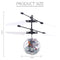 Mini Fun Kids Toy Suspended Crystal Ball Sensing Aircraft Hand Induction Flying Aircraft with Colorful LED Light, without Remote Control