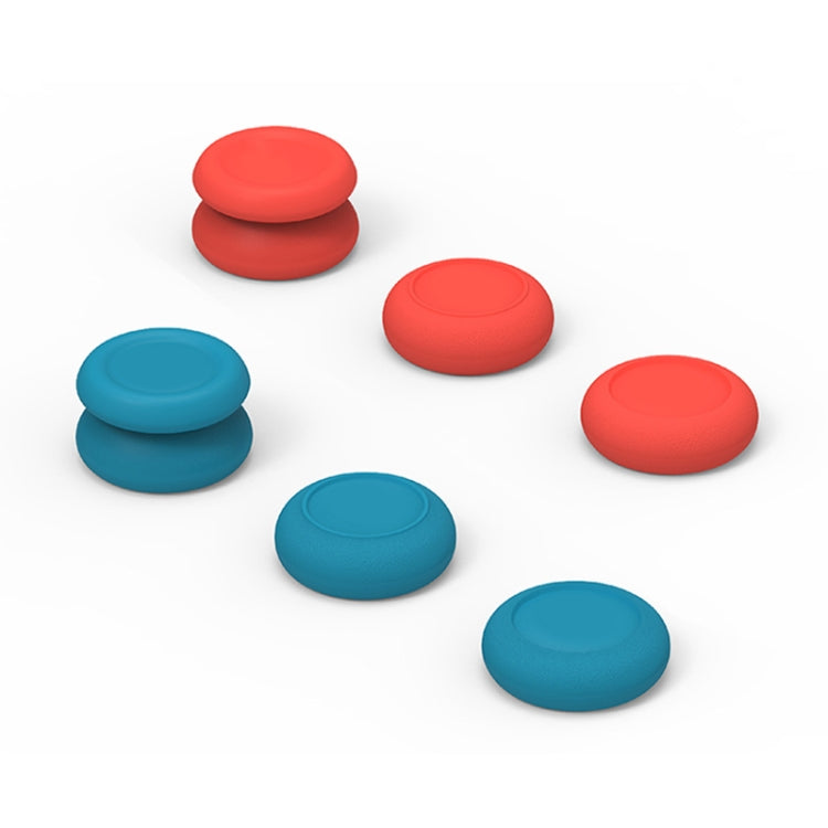 Skull&Co Left + Right Gamepad Rocker Cap Button Cover Thumb Grip Set for Switch / Switch Lite / JOYCON(Blue + Red)