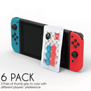 Skull&Co Left + Right Gamepad Rocker Cap Button Cover Thumb Grip Set for Switch / Switch Lite / JOYCON(Blue + Red)