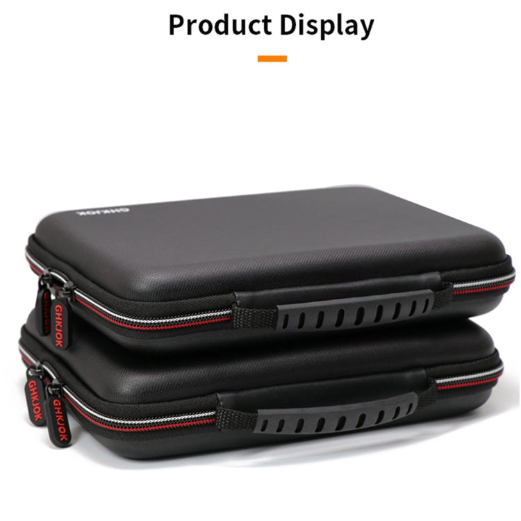 GHKJOK GH1322 Portable Hard Drive Case Bag Waterproof Shockproof Electronic Accessories Storage Bag(Black)