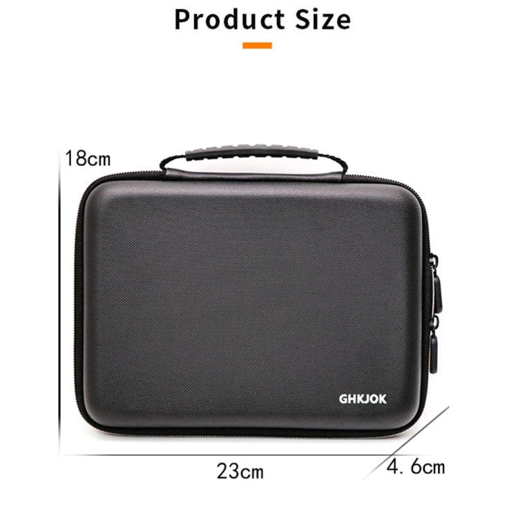 GHKJOK GH1322 Portable Hard Drive Case Bag Waterproof Shockproof Electronic Accessories Storage Bag(Black)