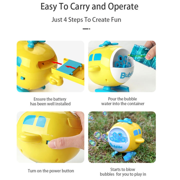 JJR/C V07 Children Helicopter Electric Bubble Machine Outdoor Toys (Yellow)