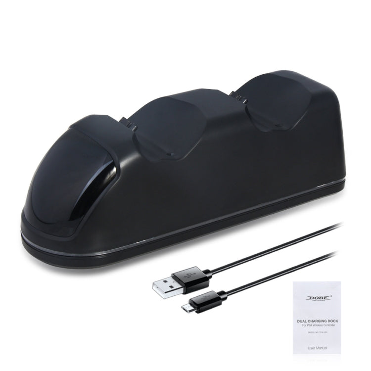 DOBE TP4-1781 Wireless Controller Dual Charging Dock LED Charger Handle Charger for PS4 / Slim / Pro(Black)