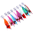 HENGJIA HENG JIA SJ011 8 PCS 10cm Noctilucent Plastic Hard Baits Squid Fishing Lures Set Fishing Tackle Baits, Random Color Delivery