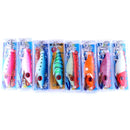 HENGJIA HENG JIA SJ011 8 PCS 10cm Noctilucent Plastic Hard Baits Squid Fishing Lures Set Fishing Tackle Baits, Random Color Delivery