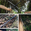 Outdoor Multi-function Portable Foldable Aluminium Alloy Alpenstocks Poles, Length : 110CM(Grey)