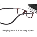 Anti Blue-ray Adjustable Neckband Magnetic Connecting Presbyopic Glasses, +4.00D(Grey)