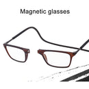 Anti Blue-ray Adjustable Neckband Magnetic Connecting Presbyopic Glasses, +4.00D(Red)