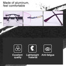 Women Rimless Rhinestone Trimmed Purple Presbyopic Glasses, +1.50D