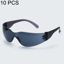 10 PCS Working Protective Glasses Windproof Dustproof Goggles(Black)
