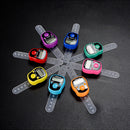 Multifunction Calorie Healthy Digital Electronic Pedometer Step Counter with Waist Clip, High Quality Ring Counter With LED Light, Electronic Finger Ring Counter, Random Color Delivery