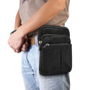 Multi-function Men Sports Leisure Shoulder Bag Waist Bag for 7.0 inch or below Smartphones (Black)