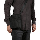 Multi-function Men Sports Leisure Shoulder Bag Waist Bag for 7.0 inch or below Smartphones (Black)
