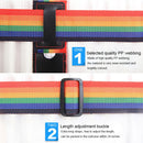 Cross Rainbow Elastic Telescopic Bag Bungee Luggage Packing Belt Travel Luggage Fixed Strap(Colour)