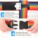 Cross Rainbow Elastic Telescopic Bag Bungee Luggage Packing Belt Travel Luggage Fixed Strap(Colour)