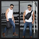 BAPASA A-177 Men Anti-theft Energetic Crossbody Bag with USB Port(Black)
