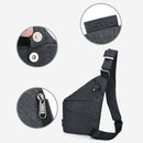 Multi-Function Portable Anti-theft Polyester Business Chest Bag Outdoor Sports Shoulder Bag for Men (Grey)