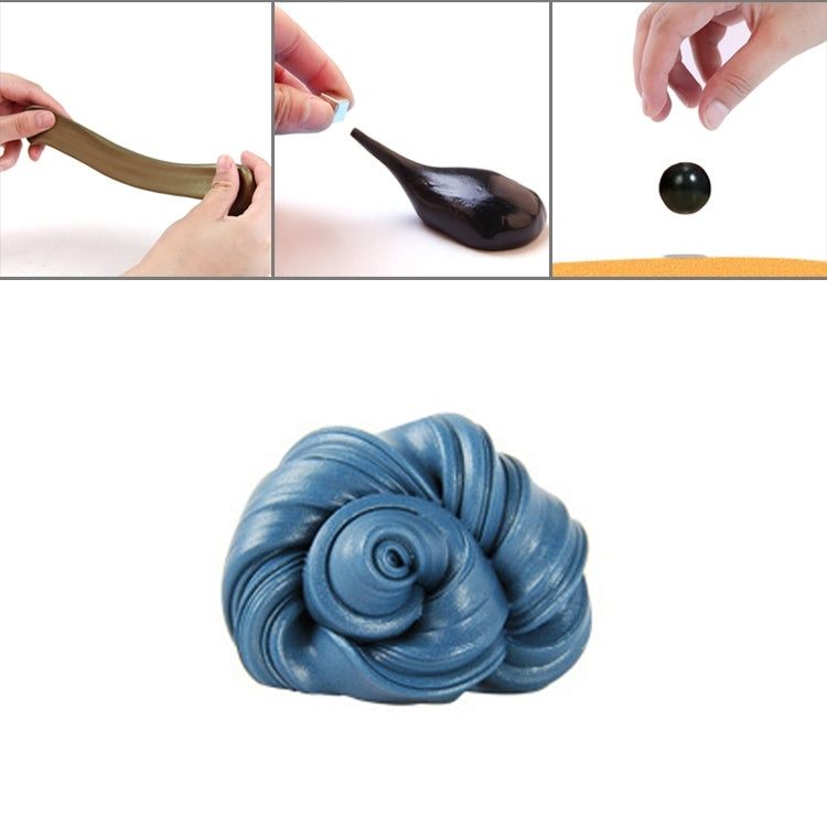 DIY Plasticine Slime Magnetic Rubber Mud Stress Reducer Anti-Anxiety Bouncing Putty Magic Clay Education Toy for Kids and Adults, Small Iron Box Size: 6x2.5cm(Blue)