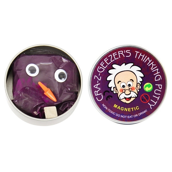 DIY Plasticine Slime Magnetic Rubber Mud Stress Reducer Anti-Anxiety Bouncing Putty Magic Clay Education Toy for Kids and Adults, Small Iron Box Size: 6x2.5cm(Purple)