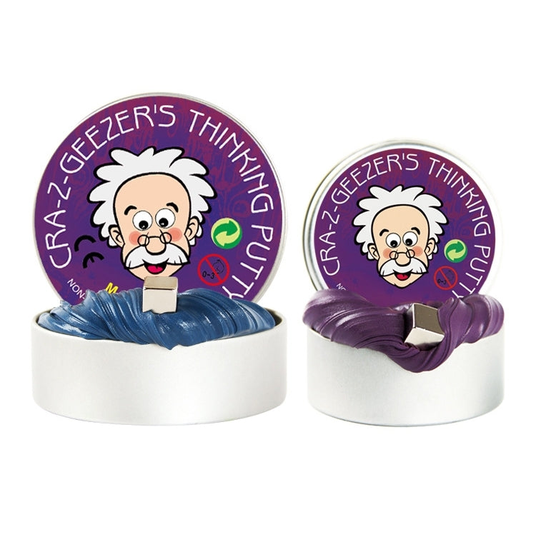 DIY Plasticine Slime Magnetic Rubber Mud Stress Reducer Anti-Anxiety Bouncing Putty Magic Clay Education Toy for Kids and Adults, Small Iron Box Size: 6x2.5cm(Purple)