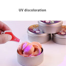 UV Discoloration Mud DIY Plasticine Slime Stress Reducer Anti-Anxiety Toy Bouncing Putty Magic Clay Education Toys for Kids and Adults, Iron Box Size: 8x2.5cm(Blue)