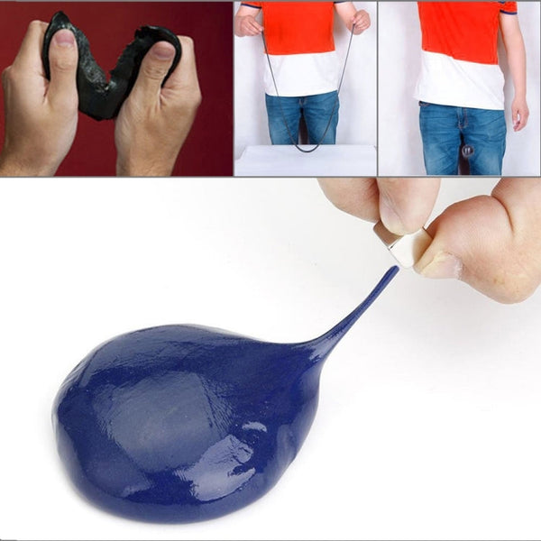 DIY Magnetic Putty Plasticine Slime Stress Reducer Anti-Anxiety Bouncing Mud Magic Clay Education Toy for Kids and Adults, Iron Box Size: 6.3x2.3cm(Blue)