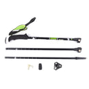KODENOR Outdoor Mountaineering Portable Foldable Carbon Fibre Straight Handle Alpenstocks Trekking Poles, Length : 63-135CM (Black+green)