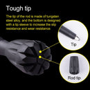 KODENOR Outdoor Mountaineering Portable Foldable Carbon Fibre Straight Handle Alpenstocks Trekking Poles, Length : 63-135CM (Black+green)