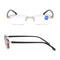 Rimless Anti Blue-ray Blue Film Lenses Presbyopic Glasses, +3.50D(Black)