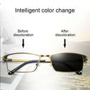 Dual-purpose Photochromic Presbyopic Glasses, +2.00D(Gold)