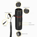 30x25 Mini Portable Optical Monocular Telescope (Black)