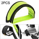 2 PCS Bicycle Pedals Bands Feet Set With Anti-slip Straps Beam Foot(Yellow)